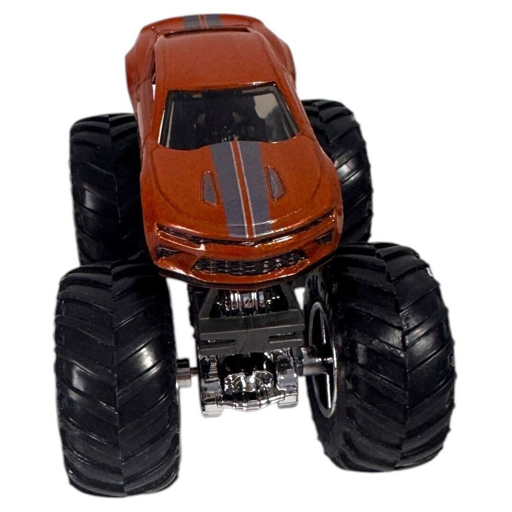 Hot Wheels Burnt Orange Chevy Camaro Monster Truck‎ 1:64 Large Wheels